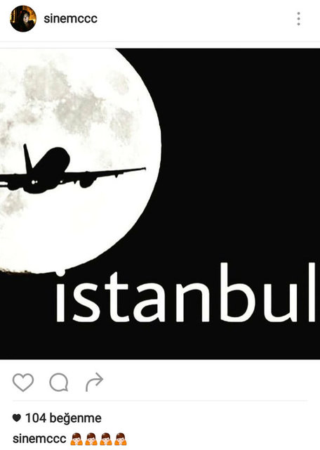 SİNEM AYAN'IN SOSYAL MEDYADAN PAYLAŞTIĞI FOTOĞRAF
