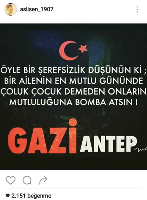 ASLI ŞEN'İN SOSYAL MEDYADAN PAYLAŞTIĞI FOTOĞRAF