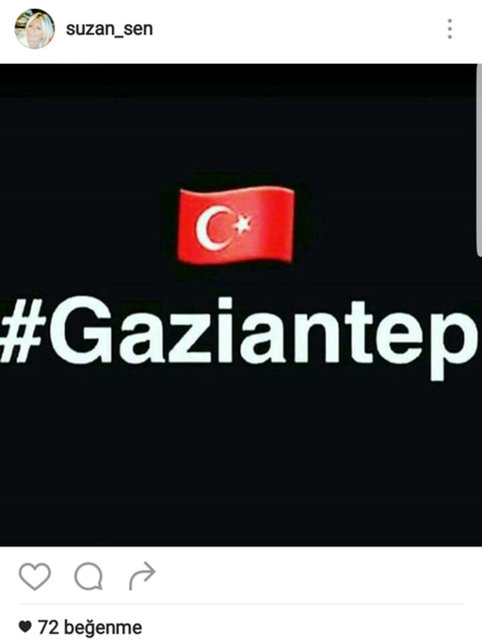 SUZAN ŞEN'İN SOSYAL MEDYADAN PAYLAŞTIĞI FOTOĞRAF