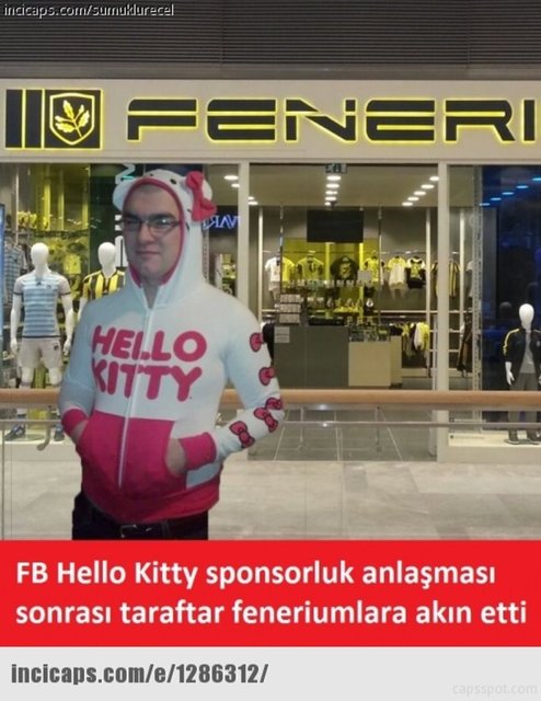 Fenerbahçe'nin Hello Kitty firması ile işbirliği anlaşması yaptığını açıklamasının ardından sosyal medya sallandı
