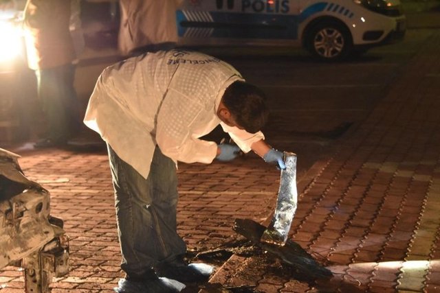 Park halinde bulunan bir hafif ticari araç ve iki otomobilin motor kısmında yangın çıktı. 