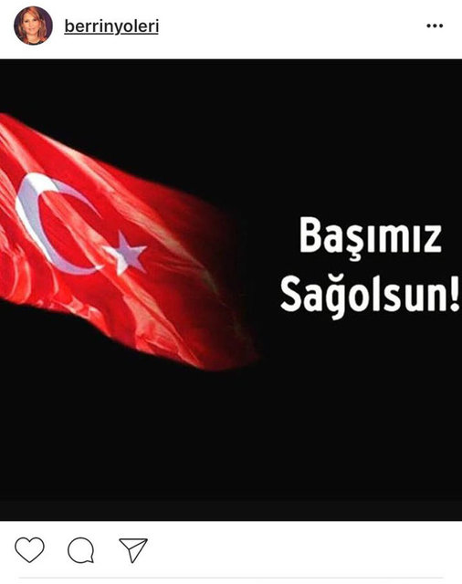BERRİN YOLERİ'NİN SOSYAL MEDYADAN PAYLAŞTIĞI FOTOĞRAF