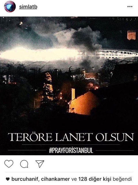 SİMLA BEYAZIT'IN SOSYAL MEDYADAN PAYLAŞTIĞI FOTOĞRAF