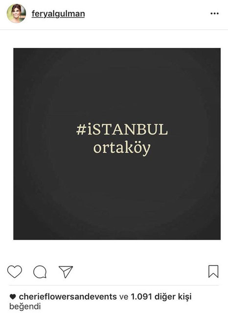 FERYAL GÜLMAN'IN SOSYAL MEDYADAN PAYLAŞTIĞI FOTOĞRAF