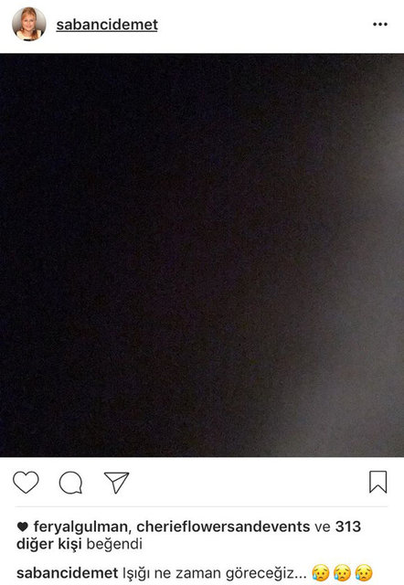DEMET SABANCI ÇETİNDOĞAN'IN SOSYAL MEDYADAN PAYLAŞTIĞI FOTOĞRAF