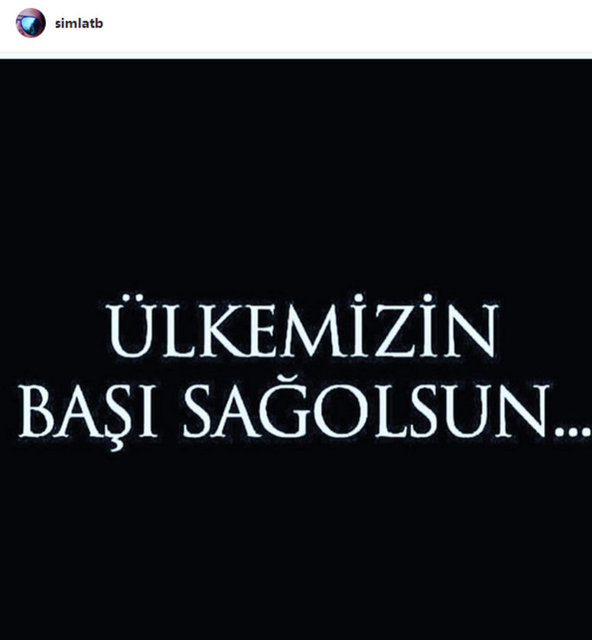 SİMLA BEYAZIT'IN SOSYAL MEDYADAN PAYLAŞTIĞI FOTOĞRAF
