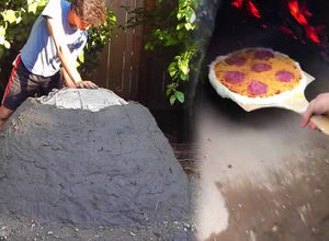 Kendi fırınını kendisi yaptı