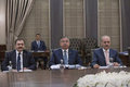 <p>Orman ve Su İşleri Bakanı Veysel Eroğlu (solda)</p>\n<p>Milli Eğitim Bakanı İsmet Yılmaz (ortada)</p>\n<p>Kültür ve Turizm Bakanı Numan Kurtulmuş (sağda)</p>