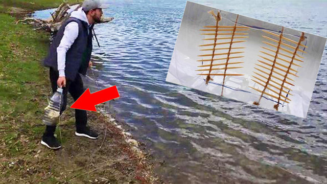 SIRA DIŞI AV TAKTİĞİYLE SOSYAL MEDYADA FENOMEN OLDU - Sosyal medyada plastik şişe, ip ve kürdan kullanarak onlarca balığı avlamak için açıklanan bir yöntem çok ilgi çekti.