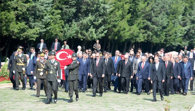 30 Ağustos Zafer Bayramı ve Türk Silahlı Kuvvetleri Günü dolayısıyla Anıtkabir'de tören düzenlendi.