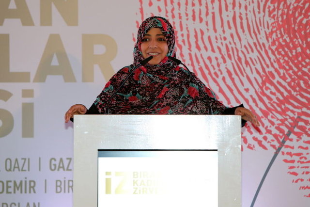 Tawakel Karman - Tevekkül Karman 2011 yılı Nobel Barış Ödülü'ne layık görülenlerden biridir. -  