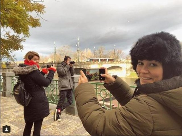 Hep birlikte Prag'a giden dörtlü muhteşem fotoğraflara imza attı.