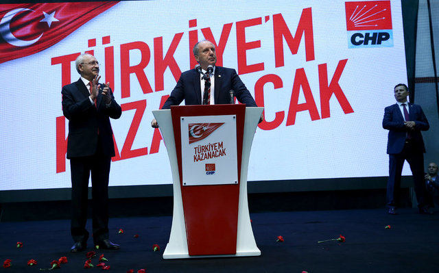 İnce'nin ismini CHP Genel Başkanı Kılıçdaroğlu ilan etti.