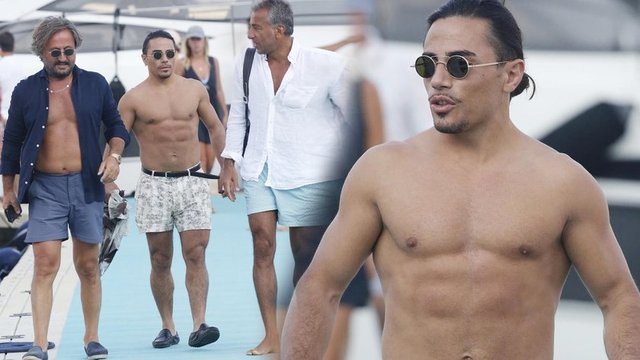 Sosyete kasabı Nusret, Mithat Erdem ile Mikonos'ta tatil yapıyor. 