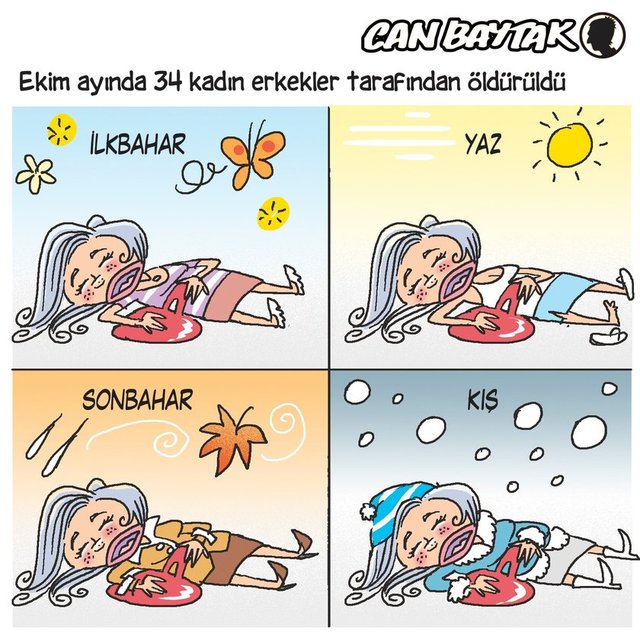Ekim ayında 34 kadın erkekler tarafından öldürüldü