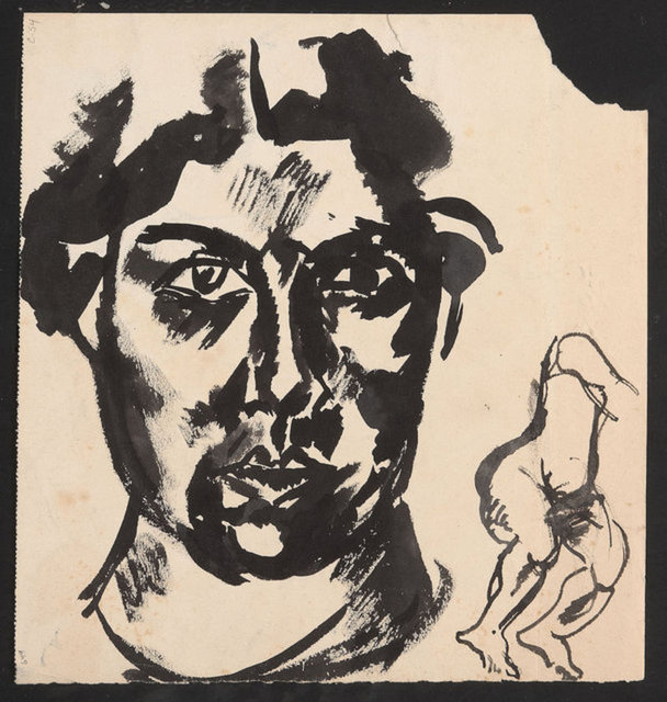  Lyubov Popova (1889–1924) Oto-Portre, taslak, 1912 