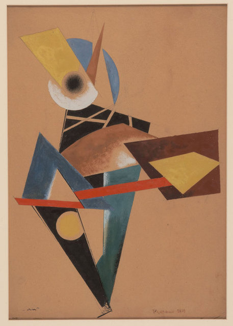 Alexander Rodchenko (1891–1956) Palyaço Pierrot, 1919 Alexei Gan'ın "Biz" adlı oyunundan hareketle performans için köstüm tasarımı. Yapım hayata geçmedi. 