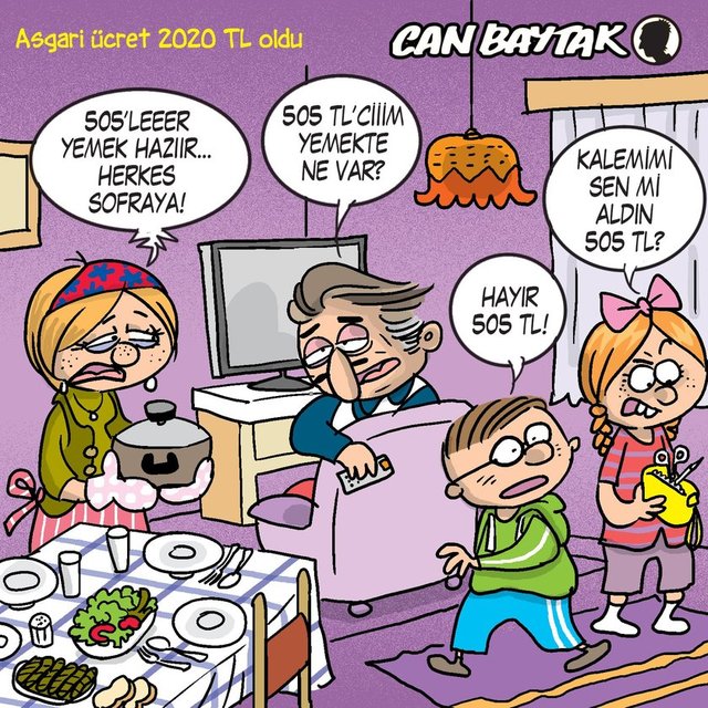 Asgari ücret 2020 lira