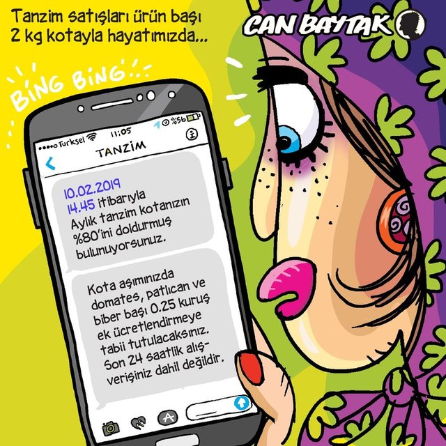 Tanzim satışlarında kota