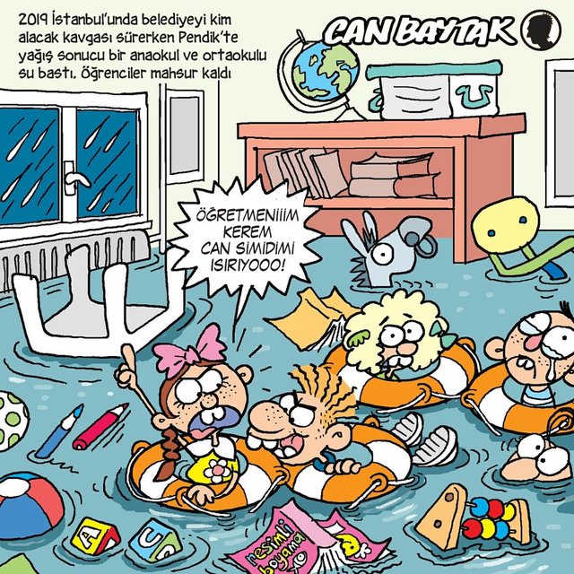Pendik'te okula su baskını!