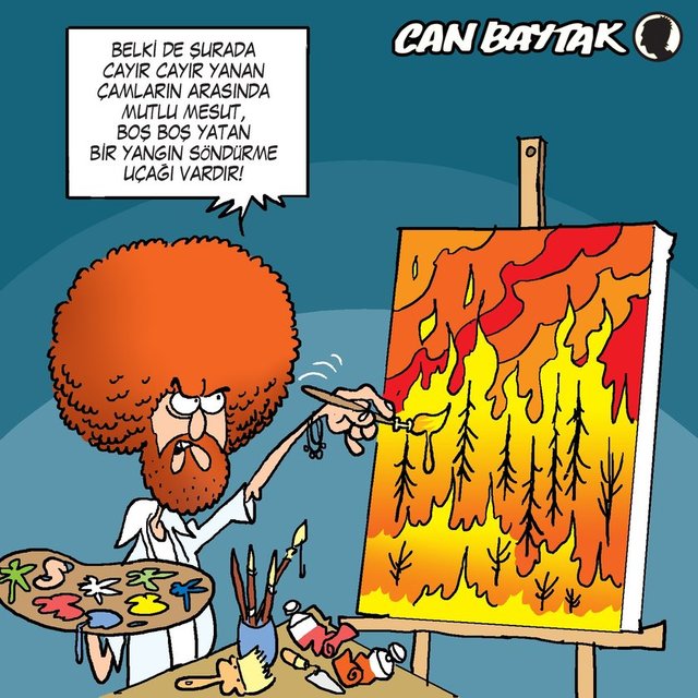 Yangın uçakları...