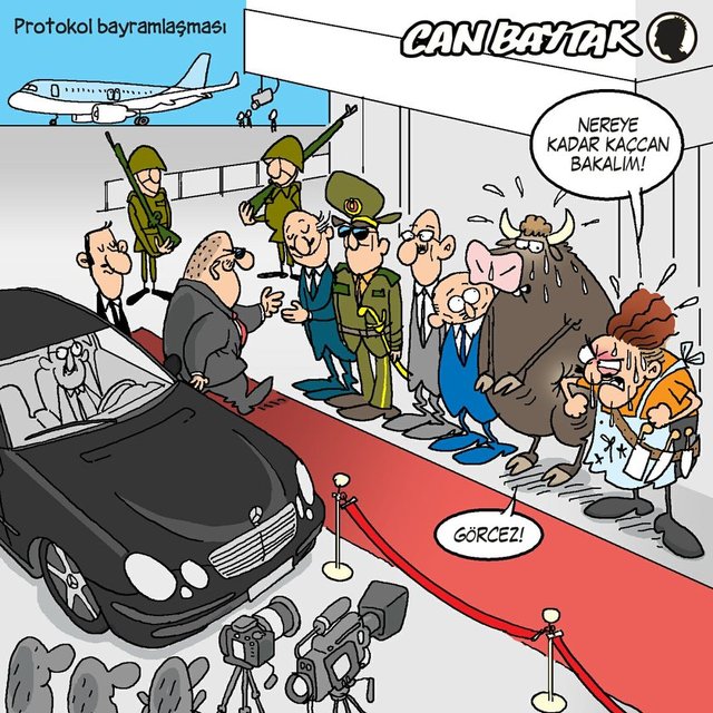 Protokol bayramlaşması...