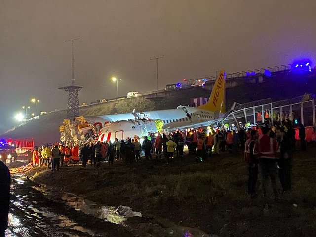 THY, SABİHA GÖKÇEN HAVALİMANI TÜM SEFERLERİNİ DURDURDU - Türk Hava Yolları (THY), yaşanan kaza nedeniyle bugünkü Sabiha Gökçen Havalimanı kalkışlı ve varışlı tüm seferlerini iptal etti. THY Basın Müşavirliğinden yapılan açıklamada, İstanbul Sabiha Gökçen Havalimanı'nda özel hava yolu şirketine ait bir uçağın pistten çıkması nedeniyle ilgili meydanda uçuş operasyonlarının havacılık otoritesi tarafından ikinci bir bildirime kadar durdurulduğu anımsatıldı.