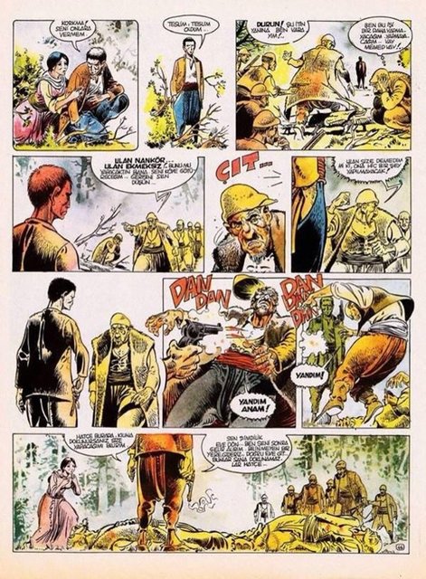 Yaşar Kemal'in 'İnce Memed'i, İsmail Gülgeç'in çizgileriyle günlük gazetelerde de yayımlandı.