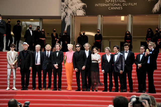 TIMOTHEE CHALAMET, BILL MURRAY, OWEN WILSON, WES ANDERSON, TILDA SWINTON, ADRIEN BRODY, LYNA KHOUDRI, MATHIEU AMALRIC, STEPHEN PARK