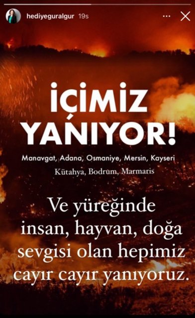 İŞ KADINI HEDİYE GÜRAL GÜR İSE 'İÇİMİZ YANDI' DİYEREK DUYGULARINI PAYLAŞIMI İLE DİLE GETİRDİ.