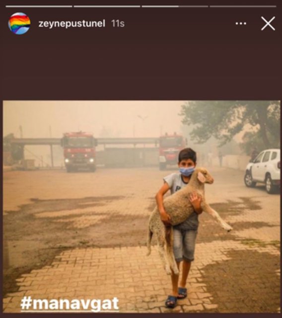 ZEYNEP ÜSTÜNEL MANAVGAT'IN YANINDAYIZ MESAJI VERDİ.