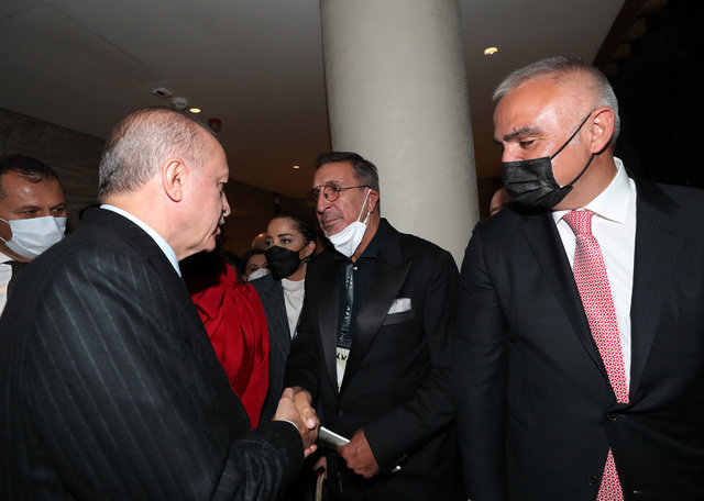 CUMHURBAŞKANI RECEP TAYYİP ERDOĞAN VE KÜLTÜR VE TURİZM BAKANI MEHMET NURİ ERSOY