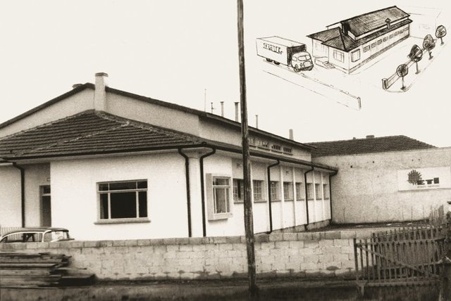 Firuz Kanatlı'nın çiziminden doğan ilk fabrika. (1962)