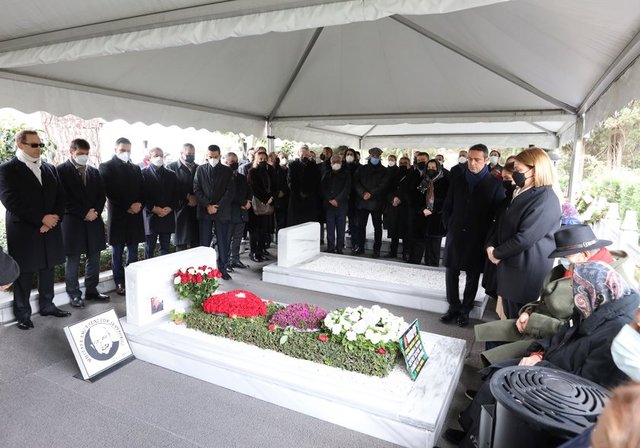 KOÇ AİLESİ'NİN ÜYELERİ, MUSTAFA KOÇ'U MEZARI BAŞINDA ANDI