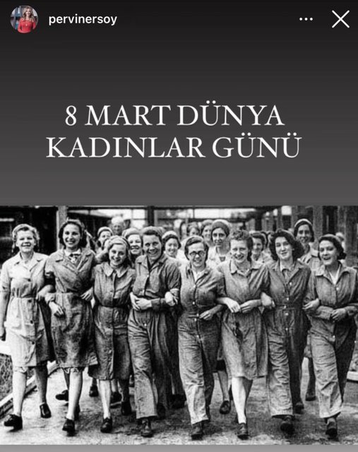 KÜLTÜR VE TURİZM BAKANI MEHMET NURİ ERSOY'UN EŞİ PERVİN ERSOY TÜM KADINLARIN KADINLAR GÜNÜ'NÜ KUTLADI.