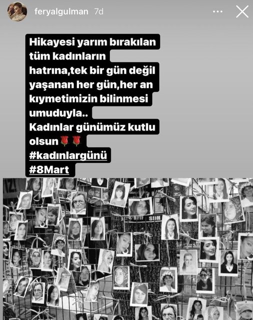 FERYAL GÜLMAN PAYLAŞIMIYLA DUYGULANDIRDI.