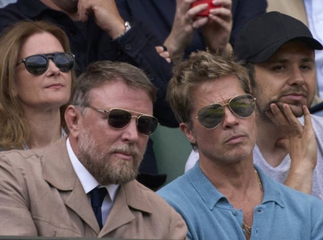ÜNLÜ OYUNCU BRAD PITT, GUY RITCHIE İLE BİRLİKTE MAÇI TAKİP ETTİ. -  