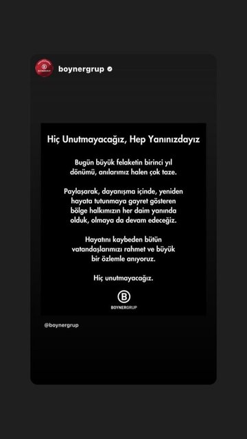 ÜNLÜ SİMALAR PAYLAŞIMLARIYLA 6 ŞUBAT GÜNÜNÜ UNUTTURMADILAR