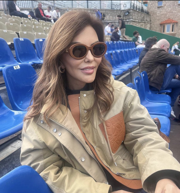 FERYAL GÜLMAN, MONTE CARLO'DA TENİS KARŞILAŞMASI İZLEDİ.