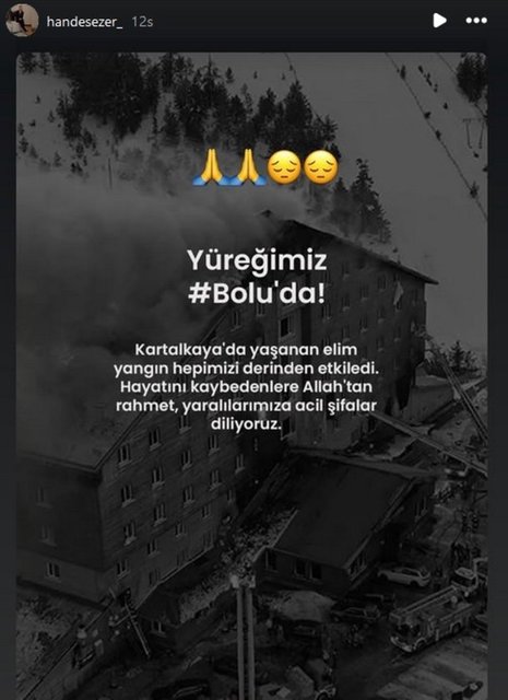 HANDE SEZER'İN SOSYAL MEDYA PAYLAŞIMI...
