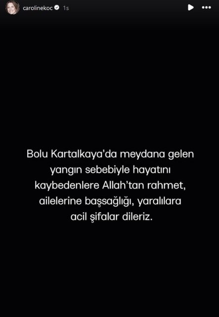 CAROLINE KOÇ'UN SOSYAL MEDYA PAYLAŞIMI...