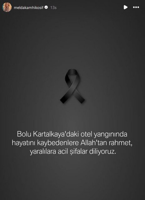 MELDA KOSİF'İN SOSYAL MEDYA PAYLAŞIMI...