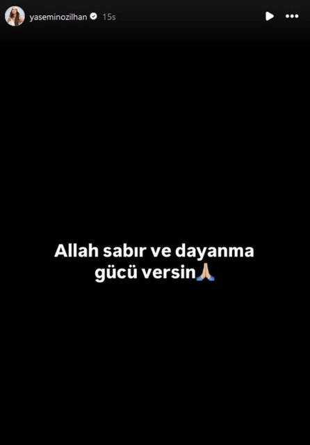 YASEMİN ÖZİLHAN'IN SOSYAL MEDYA PAYLAŞIMI...
