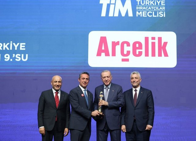 TİM BAŞKANI MUSTAFA GÜLTEPE, CUMHURBAŞKANI RECEP TAYYİP ERDOĞAN, ALİ KOÇ 