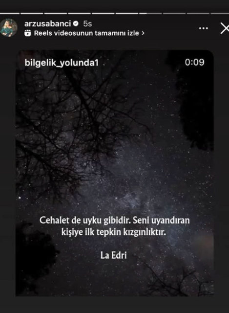 AYRILIK İDDİALARI SONRASI, ARZU SABANCI'NIN SOSYAL MEDYADAKİ BU PAYLAŞIMI KAFALARI KARIŞTIRDI