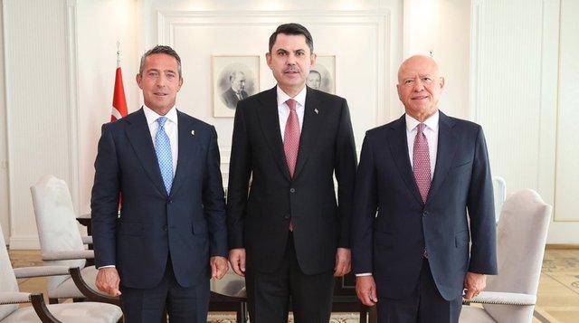 ŞEHİRCİLİK VE İKLİM DEĞİŞİKLİĞİ BAKANI VE COP31 BAŞKANI MURAT KURUM, KOÇ HOLDİNG YÖNETİM KURULU BAŞKAN VEKİLİ ALİ KOÇ VE  KOÇ HOLDİNG CEO'SU LEVENT ÇAKIROĞLU