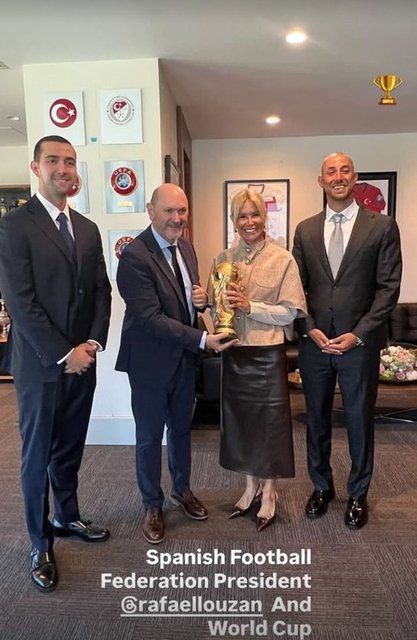 TFF BAŞKAN VEKİLİ PROF. DR. ZEHRA NEŞE KAVAK, İSPANYA FUTBOL FEDERASYONUBAŞKANI RAFAEL LOUZAN, MEHMET KAVAK -  