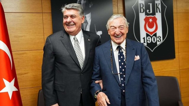 BEŞİKTAŞ BAŞKANI SERDAL ADALI, KOÇ HOLDİNG ŞEREF BAŞKANI RAHMİ KOÇ