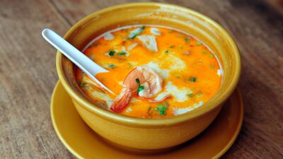 Japon usulü karides çorbası