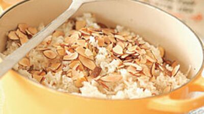 Bademli beyaz pilav!